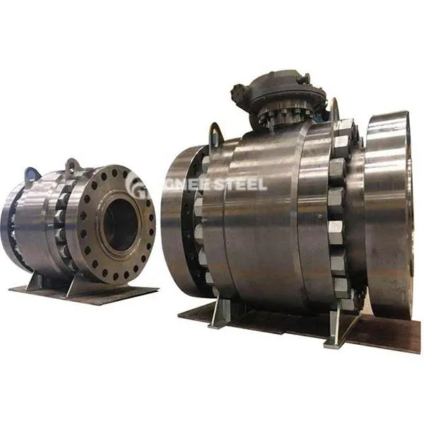 Gegoten stalen tunnion gemonteerde kogelventiel