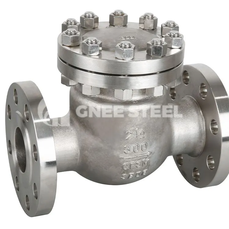 Terugslagklep met flens aan de uiteinden