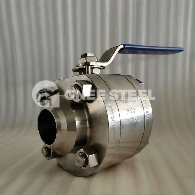 Gesmede stalen kogelkraan