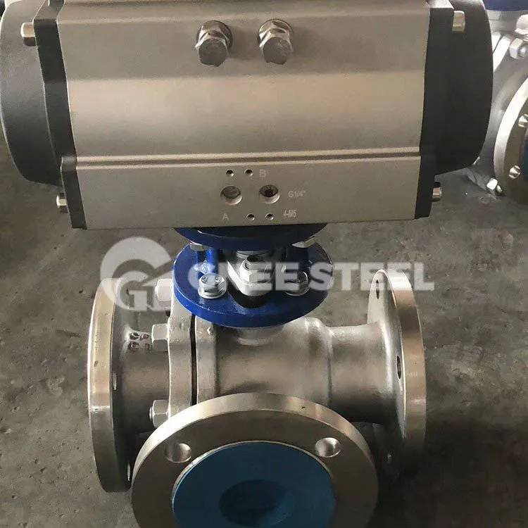 Gemotoriseerde 3-weg kogelkraan