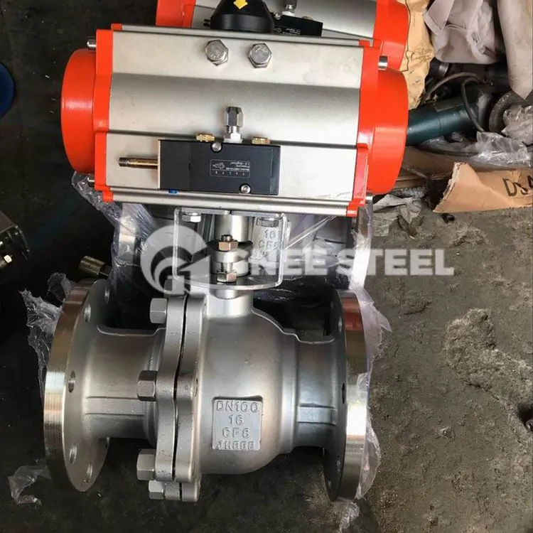 Pneumatische segmentkogelkraan