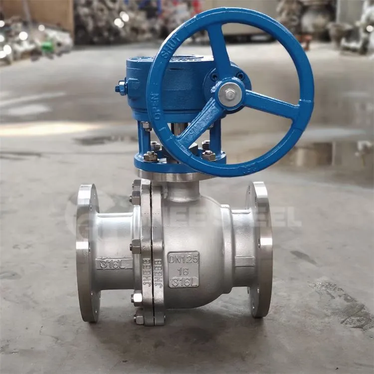 Kogelkraan met flens van roestvrij staal