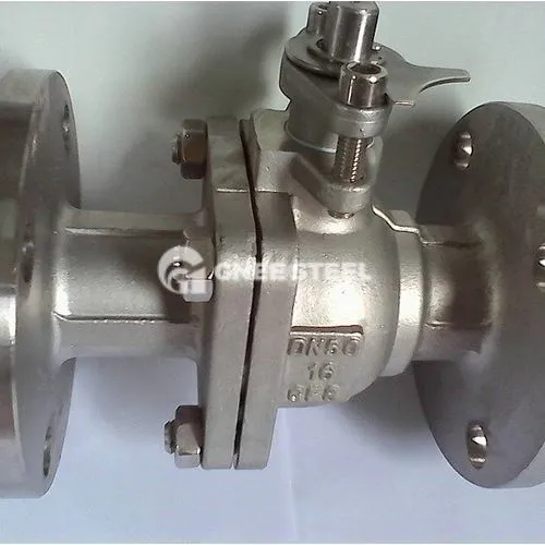 Roestvrij staal twee stukken kogelventiel