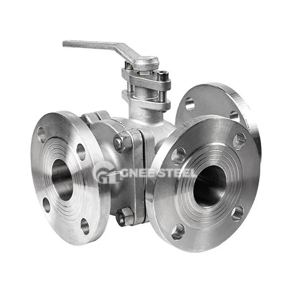 Drie-weg flengte kogelventiel